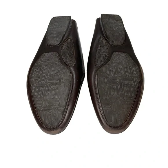 Coach Bally Lather Drivers Loafers Brown Men Size 12